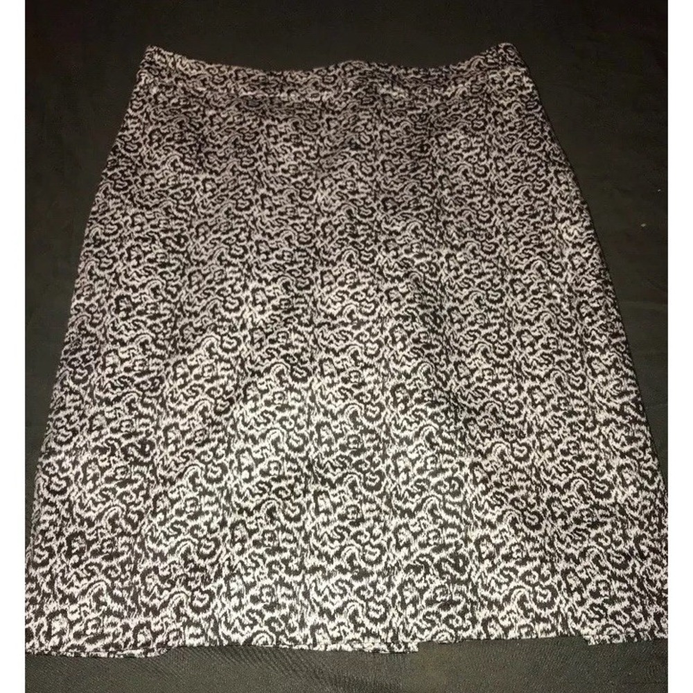 J Crew The Pencil Skirt Sz 0 Gray White‎ Knee Length Cotton Blend Stretch Womens